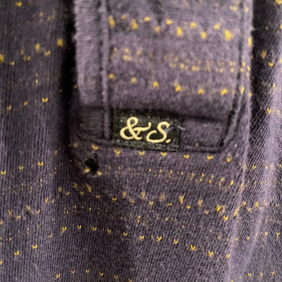 Scotch & Soda Striped Henley Layered Long Sleeve Navy Mens Large - Picture 7 of 7